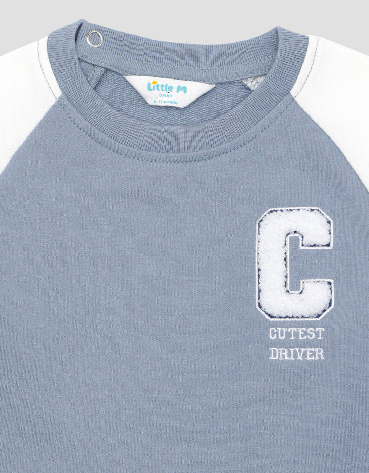 Little M Non Hoodie Raglan Chenille Sweater Bayi