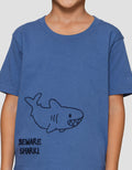 Little M Beware Shark Kaos Anak Laki-laki