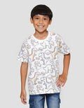 Little M Print Dino Angry Kaos Anak Laki-laki