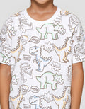 Little M Print Dino Angry Kaos Anak Laki-laki