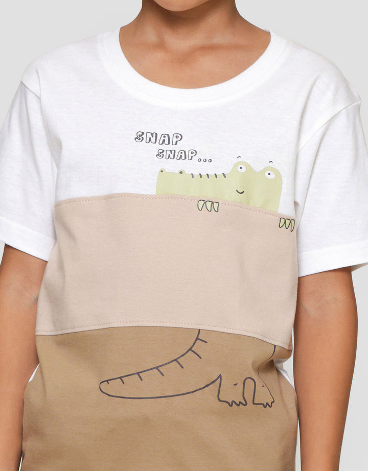 Little M Cut Sewn Croco Kaos Anak Laki-laki