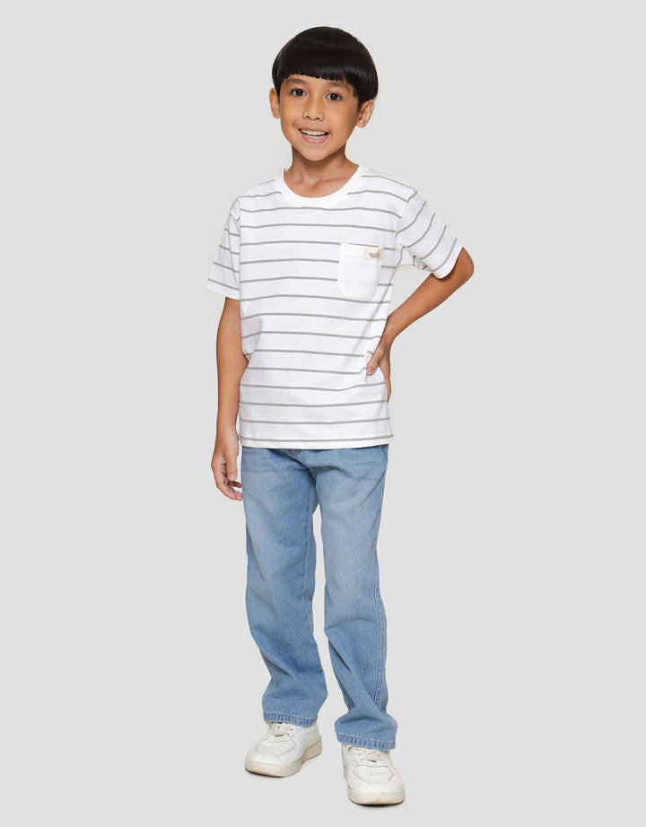 Little M Salur Kantong Patch Kaos Anak Laki-laki