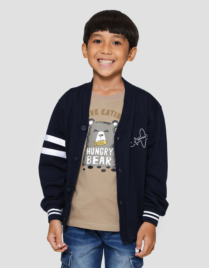 Little M Cardigan Bdr Outline Jaket Anak Laki-laki