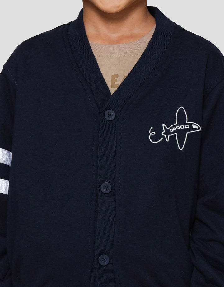 Little M Cardigan Bdr Outline Jaket Anak Laki-laki