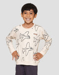 Little M Print Pesawat Sweater Anak Laki-laki