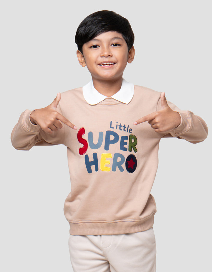 Little M Aplikasi Little Hero Sweater Anak Laki-laki