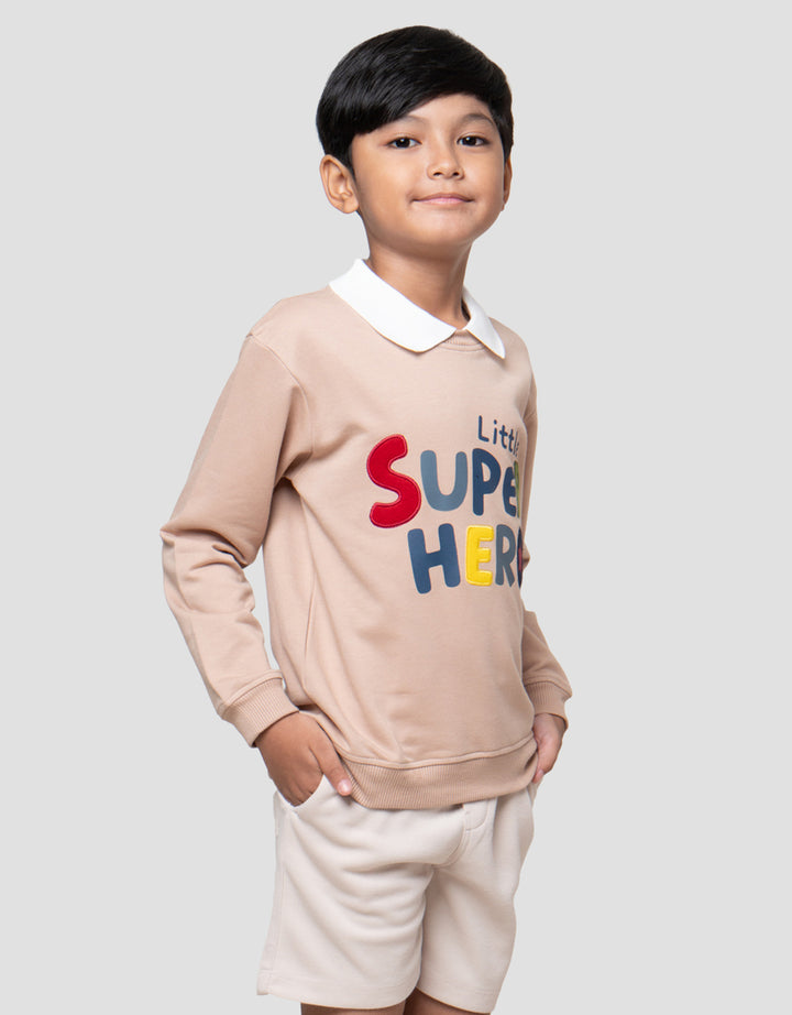 Little M Aplikasi Little Hero Sweater Anak Laki-laki