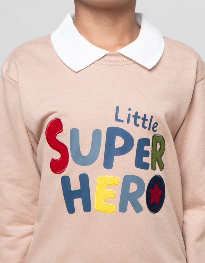 Little M Aplikasi Little Hero Sweater Anak Laki-laki