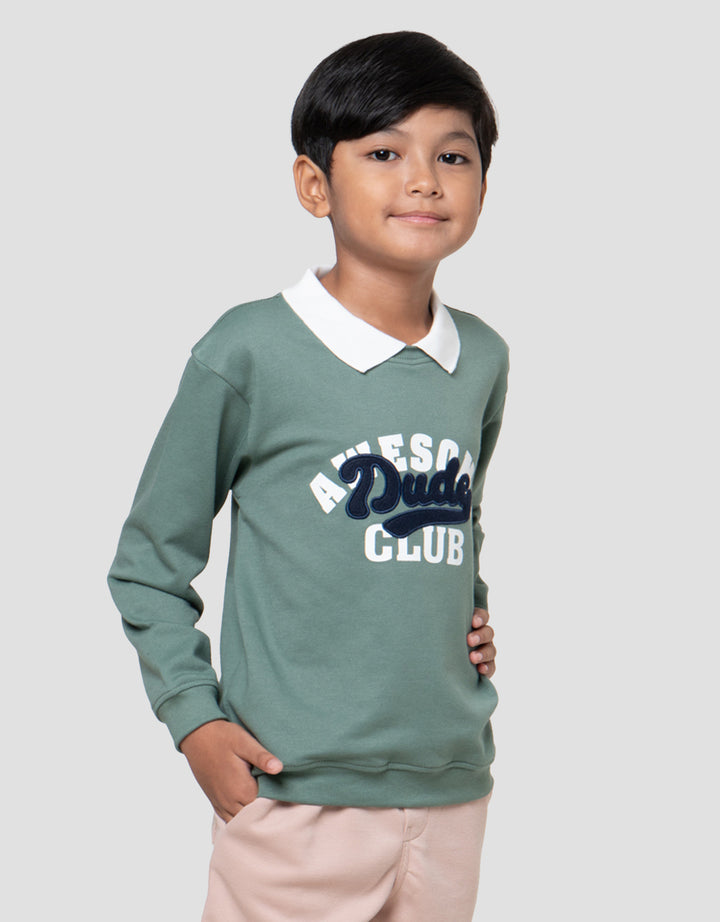 Little M Aplikasi Dude Sweater Anak Laki-laki