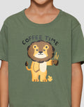Little M Coffee Time Lion Kaos Anak Laki-laki