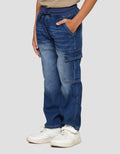 Little M Cargo Rib Celana Denim Anak Laki-laki