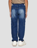 Little M Cargo Rib Celana Denim Anak Laki-laki