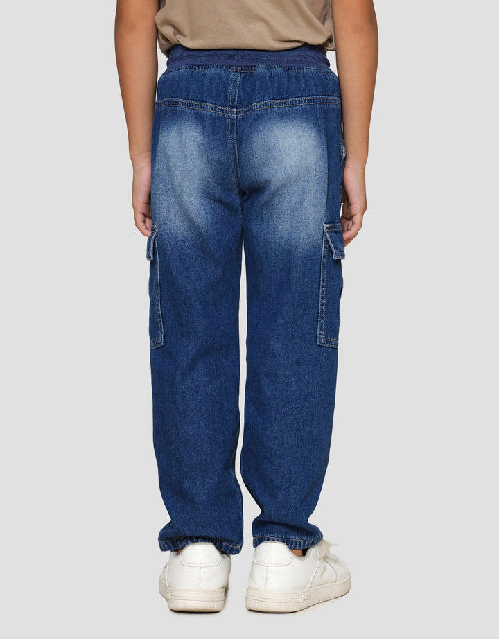 Little M Cargo Rib Celana Denim Anak Laki-laki