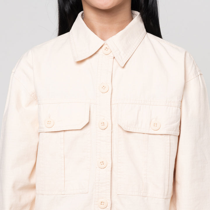 Nevada Woven Tekstur Kargo Jaket Anak Perempuan