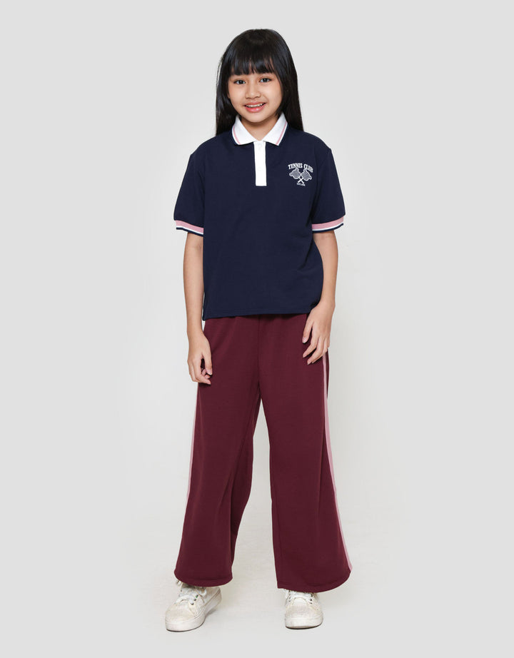 Nevada Front Button Tennis Club Polo Kaos Polo Anak Perempuan