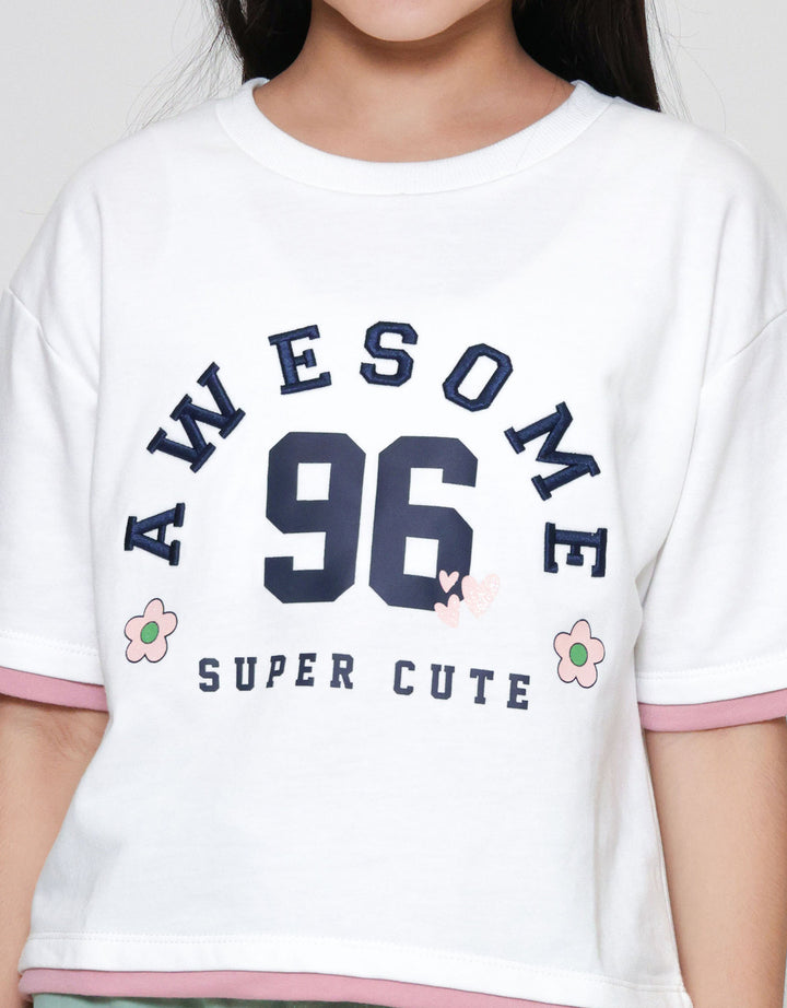 Nevada Boxy 96 Super Cute Printed Kaos Anak Perempuan