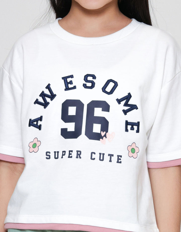 Nevada Boxy 96 Super Cute Printed Kaos Anak Perempuan