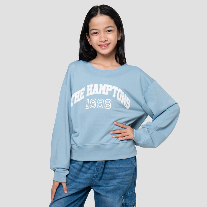 Nevada Basic Sablon City Sweater Anak Perempuan