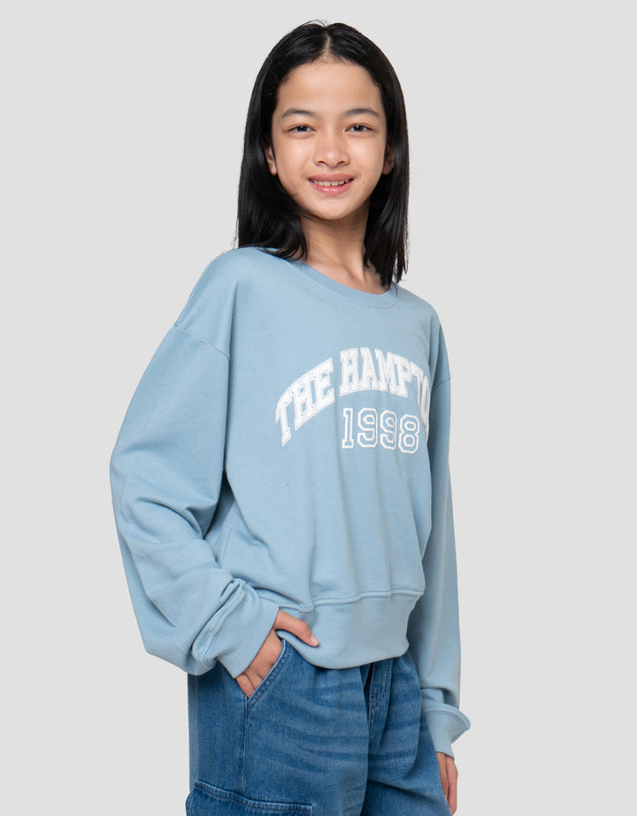 Nevada Basic Sablon City Sweater Anak Perempuan