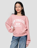 Nevada Basic Sablon City NYC Sweater Anak Perempuan