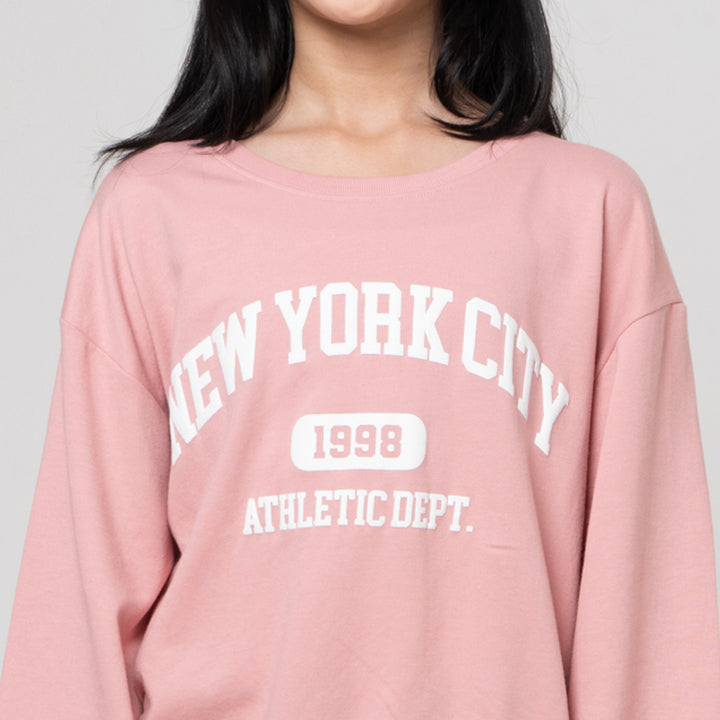 Nevada Basic Sablon City NYC Sweater Anak Perempuan