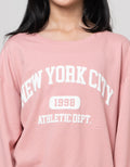 Nevada Basic Sablon City NYC Sweater Anak Perempuan