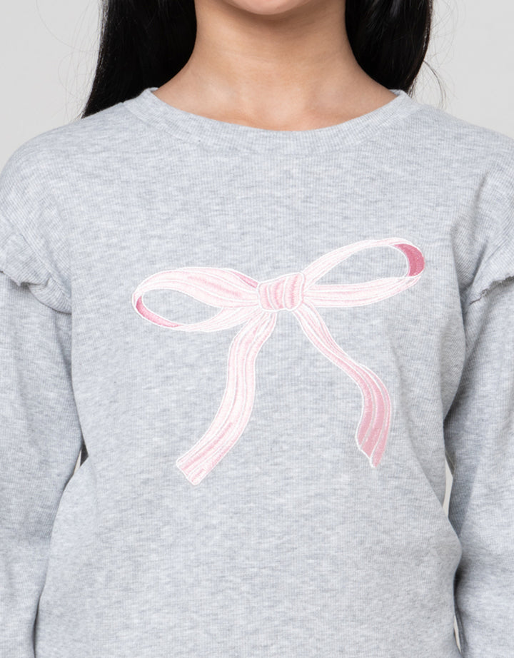 Nevada Rib Bordir Pita Kaos Anak Perempuan