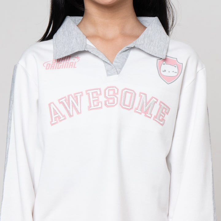 Nevada Kerah Cut N Sew Sablon Kaos Anak Perempuan