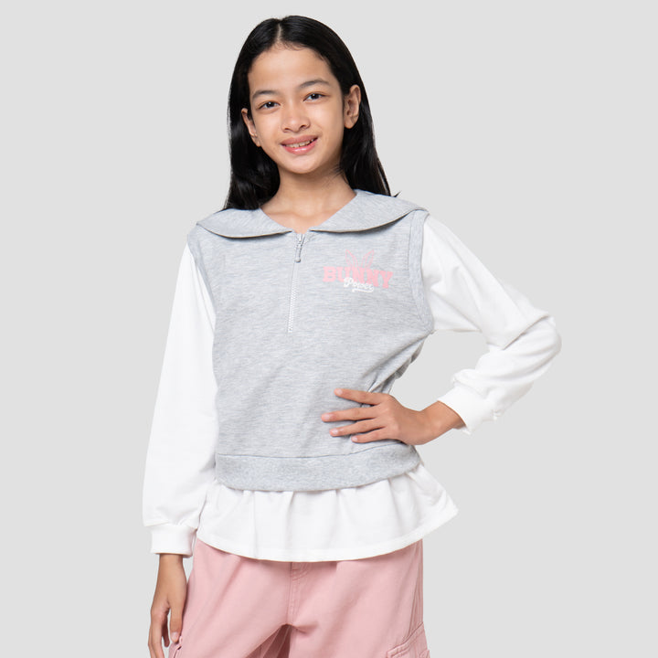 Nevada Zipper Sweater Anak Perempuan