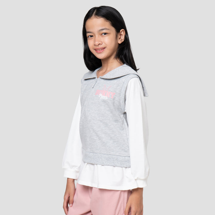 Nevada Zipper Sweater Anak Perempuan