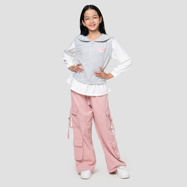 Nevada Zipper Sweater Anak Perempuan