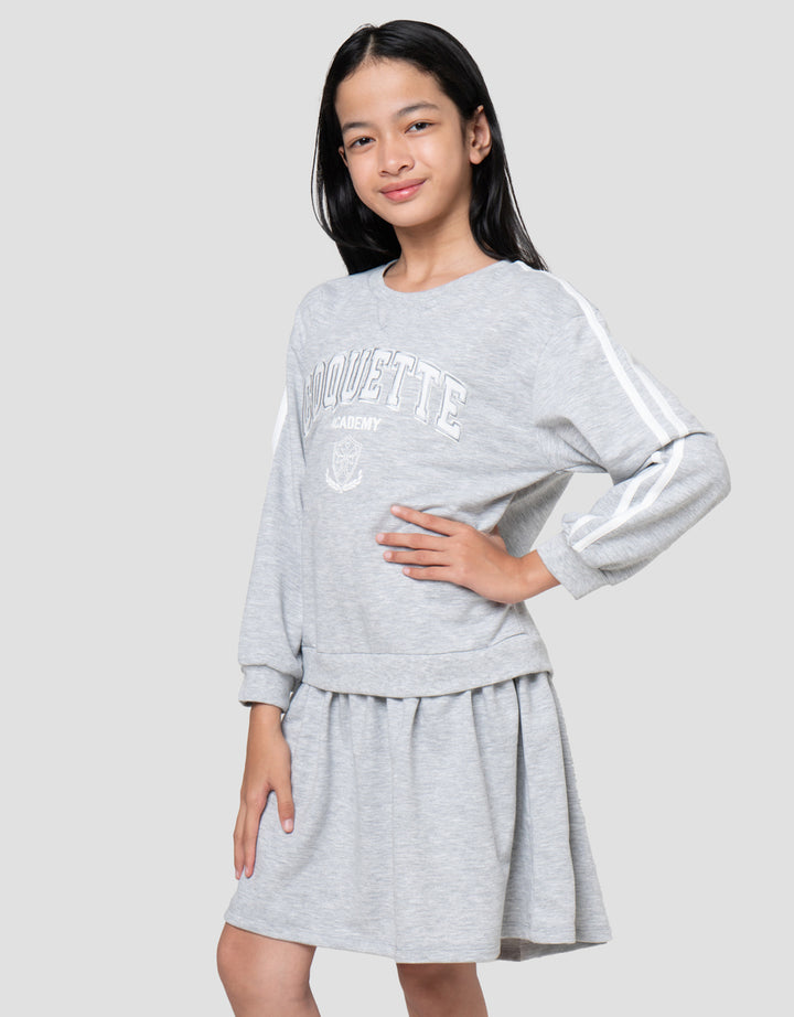 Nevada Stripe Pita Coquette Midi Dress Anak Perempuan