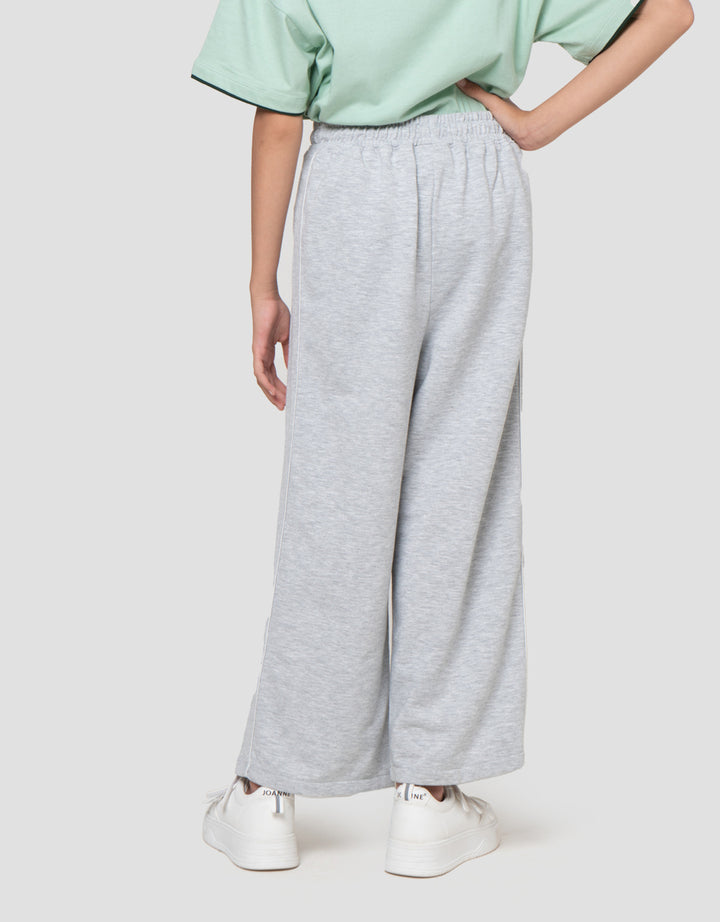 Nevada Knit Wide Leg Stripe Celana Anak Perempuan