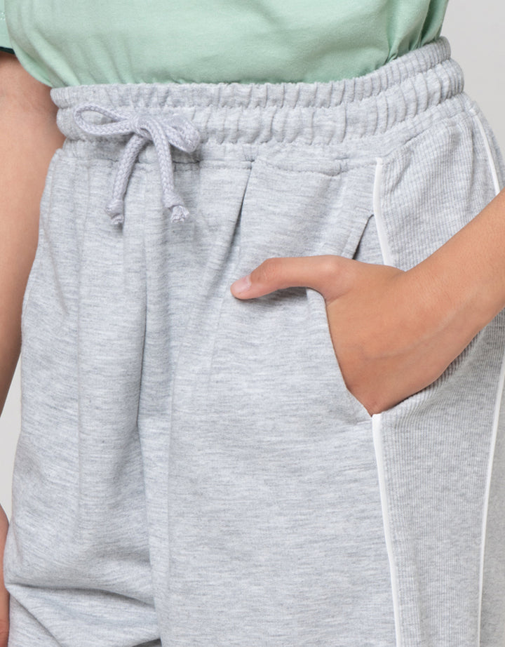 Nevada Knit Wide Leg Stripe Celana Anak Perempuan