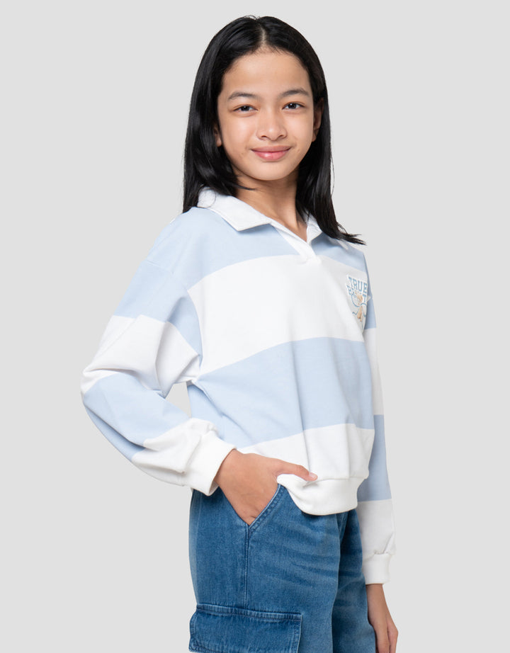 Nevada Big Stripe Bear Sweater Anak Perempuan