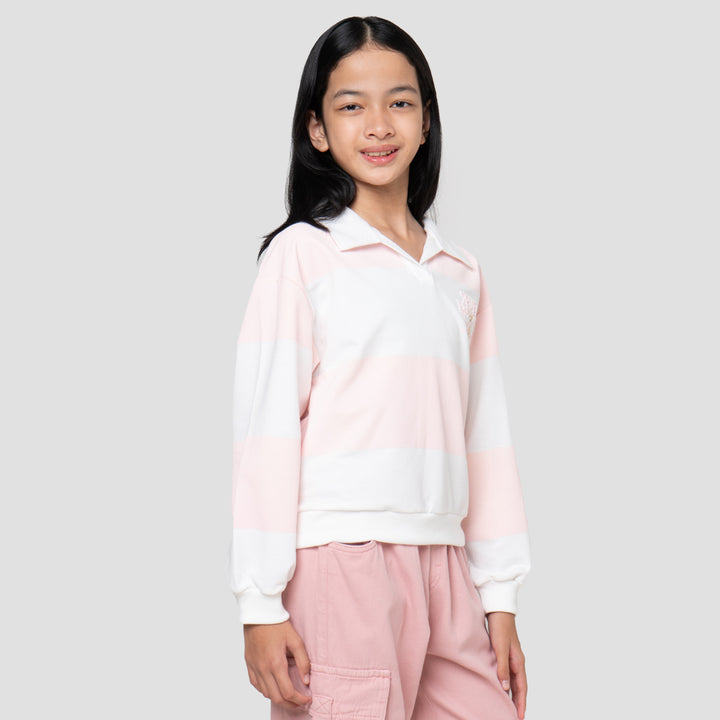 Nevada Big Stripe Cat Sweater Anak Perempuan