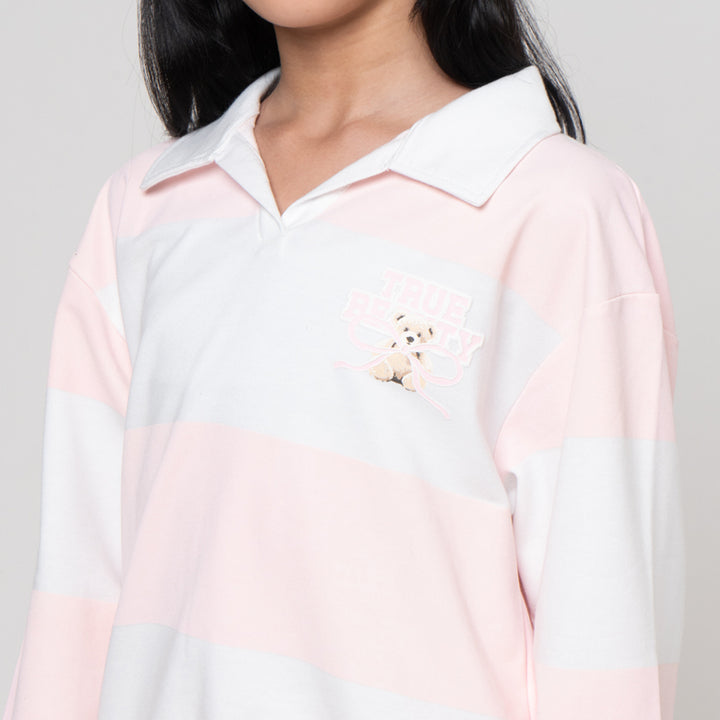 Nevada Big Stripe Cat Sweater Anak Perempuan