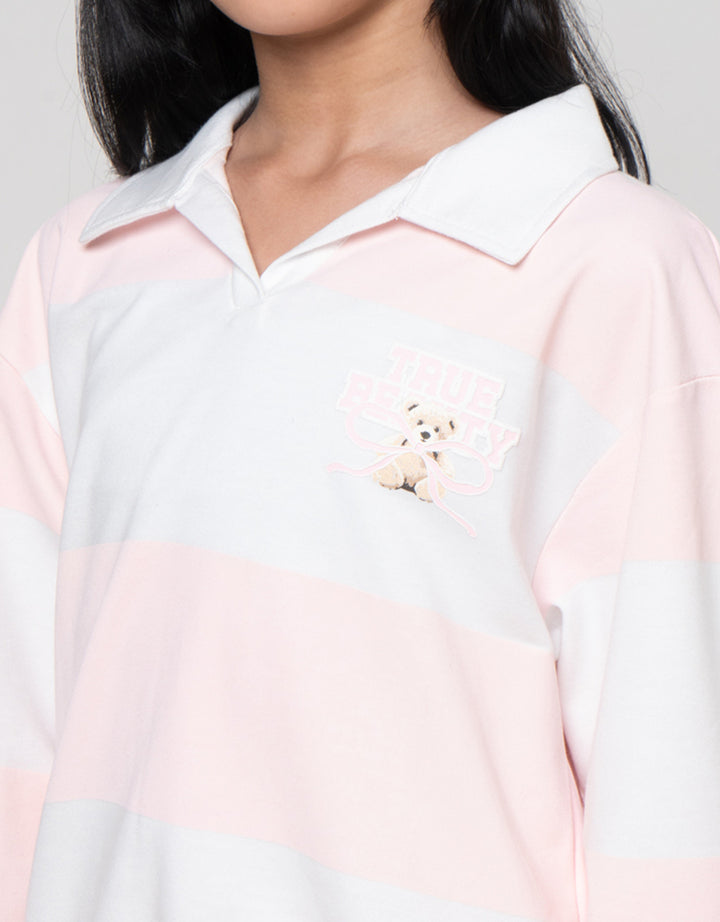 Nevada Big Stripe Cat Sweater Anak Perempuan