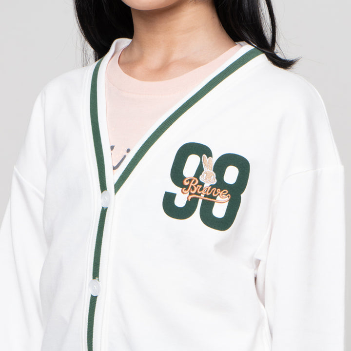 Nevada Bordir Aplikasi Cardigan Anak Perempuan