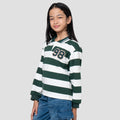 Nevada Stripe Bordir Sweater Anak Perempuan