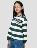 Nevada Stripe Bordir Sweater Anak Perempuan
