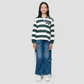 Nevada Stripe Bordir Sweater Anak Perempuan