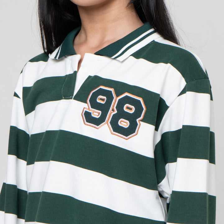 Nevada Stripe Bordir Sweater Anak Perempuan