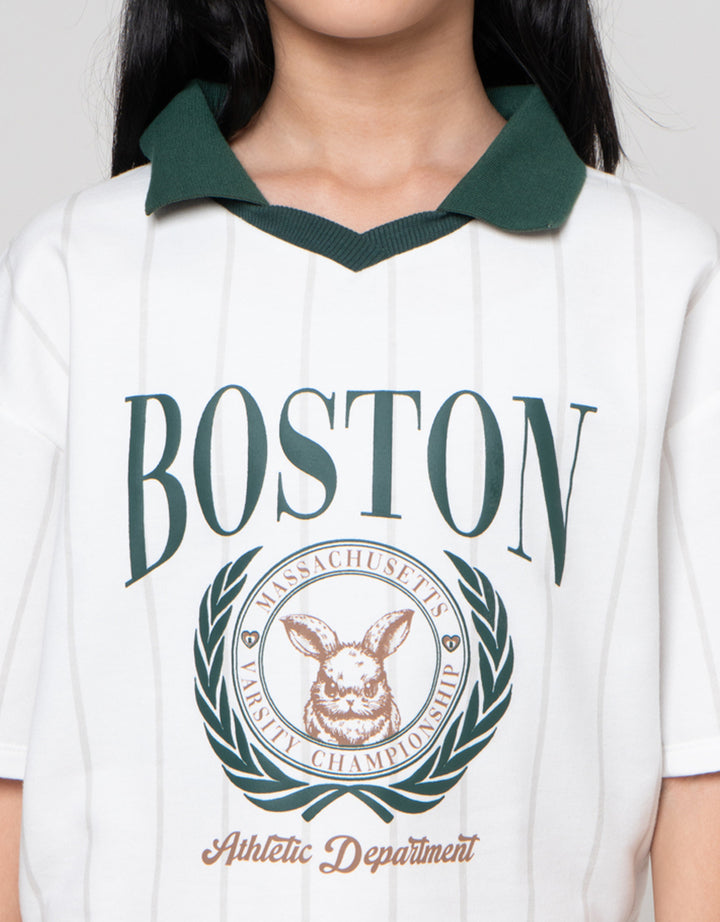 Nevada Kerah Number Aplikasi Kaos Anak Perempuan