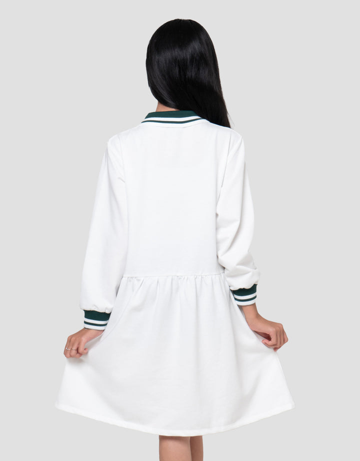 Nevada Kerah Zipper Aplikasi Rabbit Dress Anak Perempuan