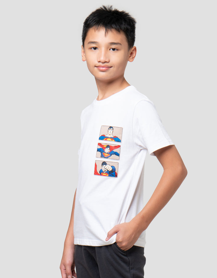 Character Superman Logo Tulisan Kaos Anak Laki-laki