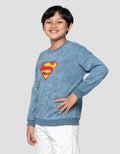 Character Superman Logo Sweater Anak Laki-laki