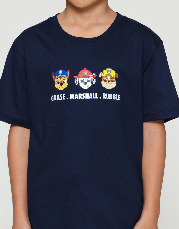 Character Paw Patrol Teams Logo Kaos Anak Laki-laki