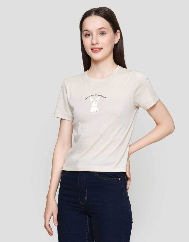 Nevada Rib Rabbit Kaos Lengan Pendek Wanita