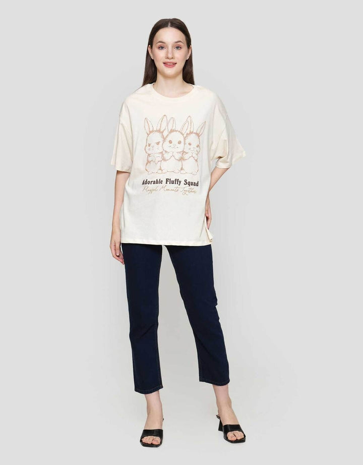 Nevada Oversize Comb Adorable Friends Kaos Lengan Pendek Wanita